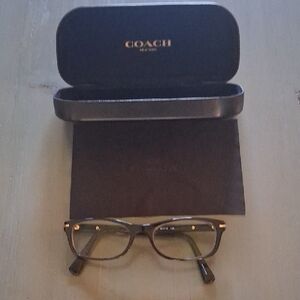 Coach Black Eyeglasses with Case